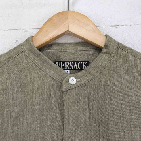 ハバーサック HAVERSACK コットン&リネン バンドカラーシャツ メンズ JPN:M
