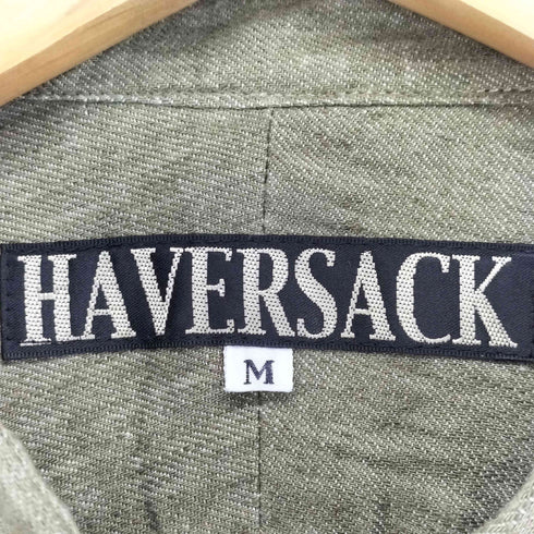 ハバーサック HAVERSACK コットン&リネン バンドカラーシャツ メンズ JPN:M