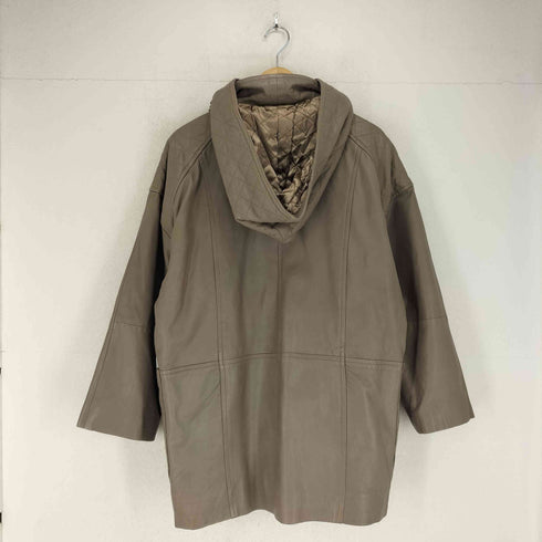 lamb leather レザーフーデッドコート レディース FREE