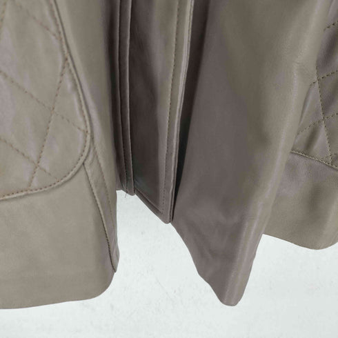 lamb leather レザーフーデッドコート レディース FREE