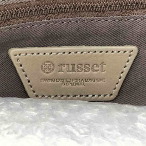 ラシット russet レザーハンドル モノグラム ナイロントートバッグ レディース