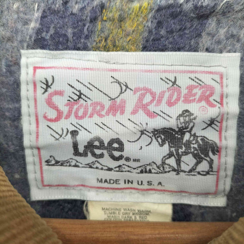 リー Lee 80s USA製 STORM RIDER ストームライダー 縦縞 ブランケット メンズ 40R
