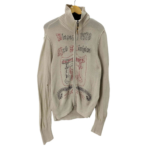 ディーゼル DIESEL コットン ドライバーズニット ジップアップ メンズ import:XL