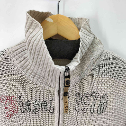 ディーゼル DIESEL コットン ドライバーズニット ジップアップ メンズ import:XL