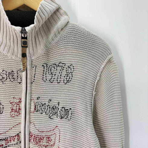 ディーゼル DIESEL コットン ドライバーズニット ジップアップ メンズ import:XL