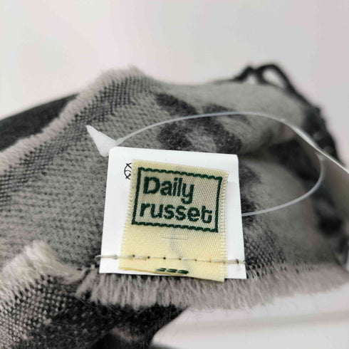 デイリーラシット Daily russet アクリル100 モノグラムマフラー レディース