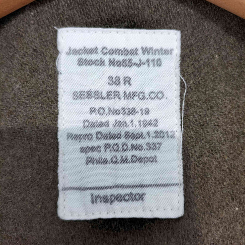 セスラ SESSLER MFG 後期型 タンカース コンバット ジャケット メンズ 38R