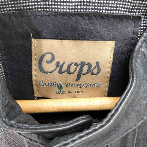 Crops 本革 シングルライダース ダブルジップ メンズ EUR:46