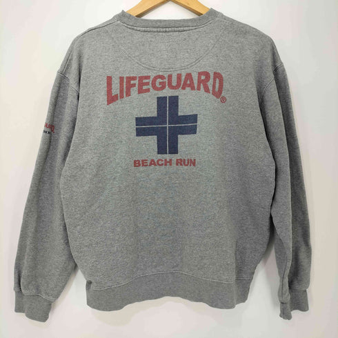 LIFE GUARD 染み込みプリント クルーネック スウェット メンズ import:M