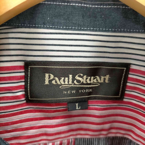ポールスチュアート Paul Stuart グラデーション マルチストライプ ワイドカラー L/S シャツ メンズ import:L