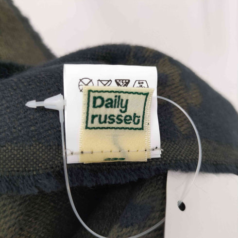 デイリーラシット Daily russet アクリル100 モノグラムマフラー レディース