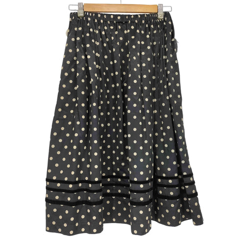 トリココムデギャルソン tricot COMME des GARCONS AD2013 レーヨン混 テープデザイン ドットイージースカート レディース