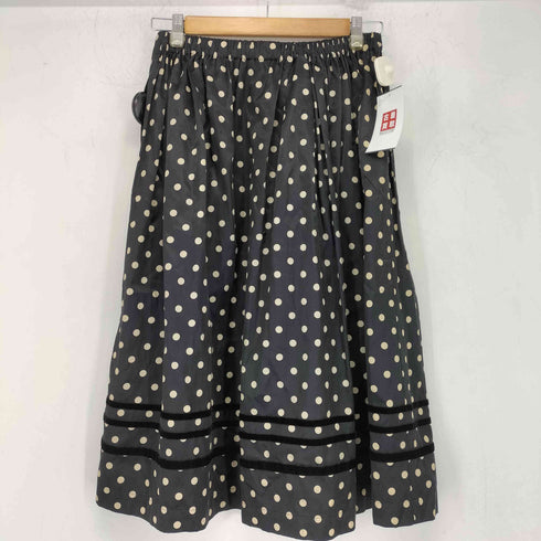 トリココムデギャルソン tricot COMME des GARCONS AD2013 レーヨン混 テープデザイン ドットイージースカート レディース