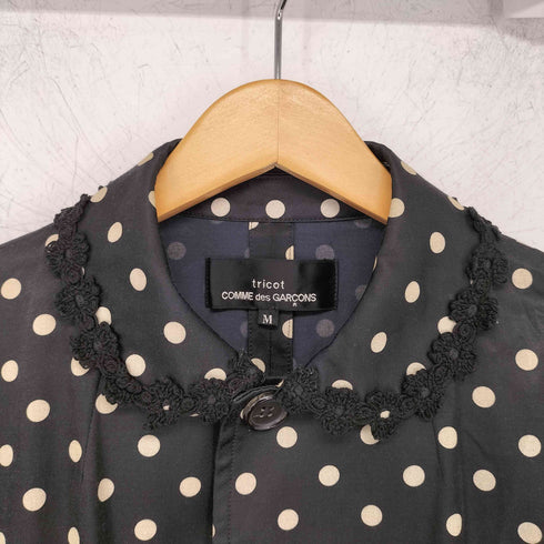 トリココムデギャルソン tricot COMME des GARCONS AD2013 レーヨン混 テープデザイン ドットテーラードジャケット レディース JPN:M
