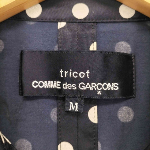 トリココムデギャルソン tricot COMME des GARCONS AD2013 レーヨン混 テープデザイン ドットテーラードジャケット レディース JPN:M