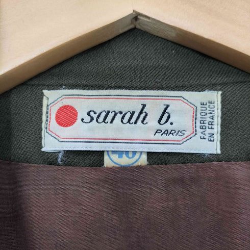 sarah b. 60-70s vintage フランス製 ダブルブレスト ウール テーラードジャケット レディース FR:40