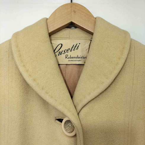 Rusetti 60-70s vintage ショールカラー ロング コート レディース