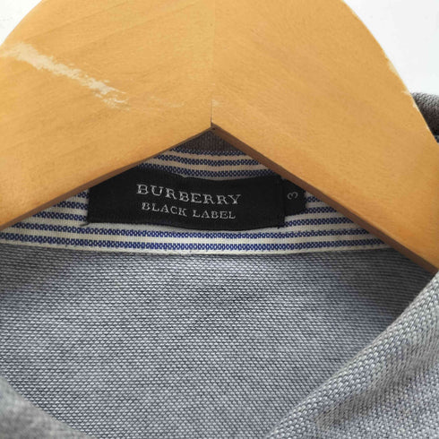 バーバリーブラックレーベル BURBERRY BLACK LABEL ワンポイント ポロシャツ メンズ JPN:3