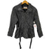 DANIELLE MARTIN ウエストベルト シェイプ ジップアップ レザー ジャケット レディース import:M