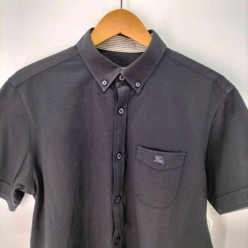 バーバリーブラックレーベル BURBERRY BLACK LABEL ボタンダウン 半袖シャツ メンズ JPN:3