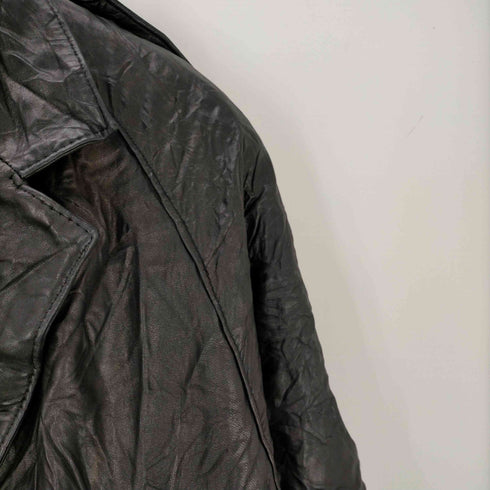 Cognac レザー チェスター コート レディース import:L
