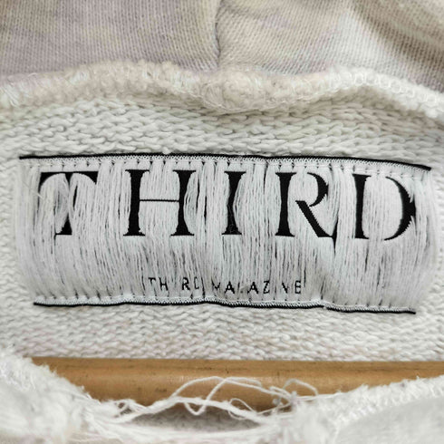 third magazine ロゴ刺しゅう プルオーバーパーカー レディース