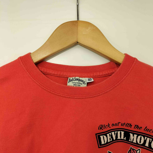 テッドカンパニー TED COMPANY DEVIL MOTORS 半袖 抜染 Tシャツ メンズ US:40
