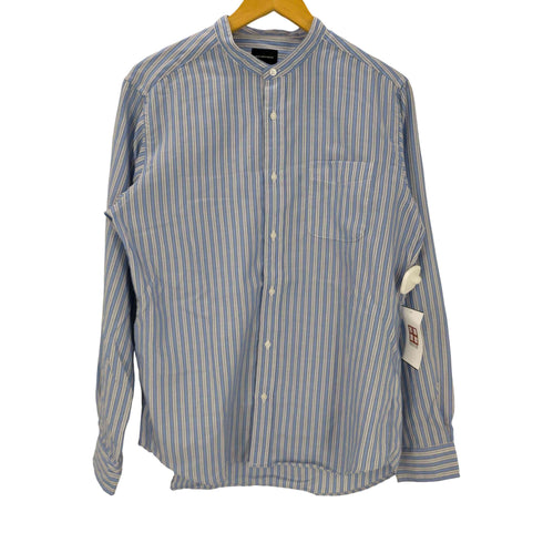 グリーンレーベルリラクシング GREEN LABEL RELAXING オックスフォード バンドカラー ストライプ シャツ メンズ JPN:L