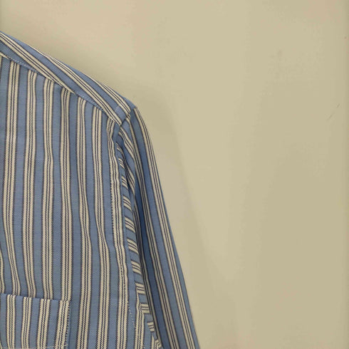 グリーンレーベルリラクシング GREEN LABEL RELAXING オックスフォード バンドカラー ストライプ シャツ メンズ JPN:L