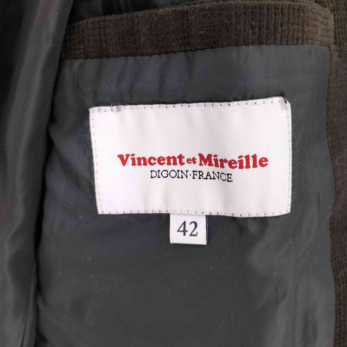 ヴァンソンエミレイユ Vincent et Mireille 2Bテーラードジャケット スーツセットアップ メンズ 42