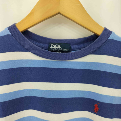 ポロバイラルフローレン Polo by RALPH LAUREN ポニー刺繍 ボーダー半袖クルーネックTシャツ レディース 150