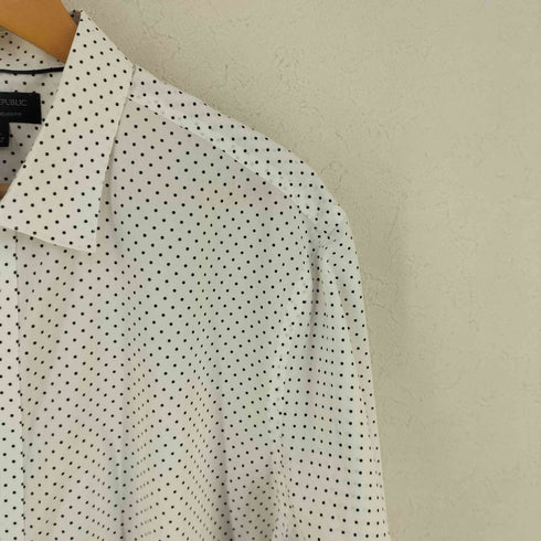 バナナリパブリック BANANA REPUBLIC STANDARD FIT ドット柄 シャツ メンズ import:XL
