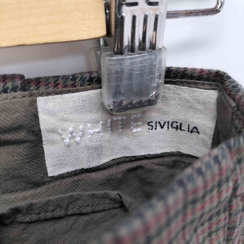 シビリア SIVIGLIA WHITE チェック柄 ストレートパンツ メンズ US:30-31