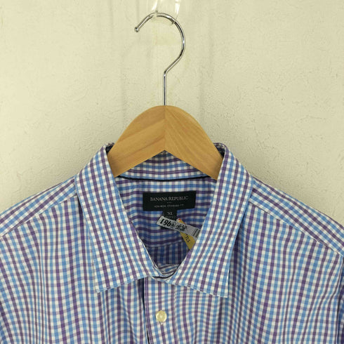 バナナリパブリック BANANA REPUBLIC STANDARD FIT チェック柄 シャツ メンズ import:XL