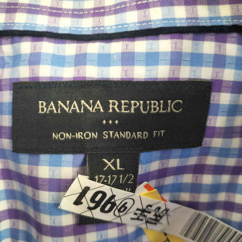 バナナリパブリック BANANA REPUBLIC STANDARD FIT チェック柄 シャツ メンズ import:XL