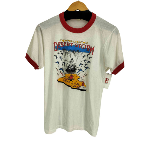 スクリーンスターズ SCREEN STARS 80-90S USA製 フロントプリント S/S リンガーTシャツ メンズ import:M
