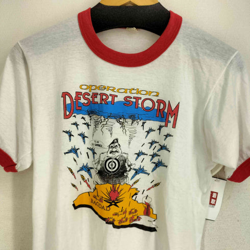 スクリーンスターズ SCREEN STARS 80-90S USA製 フロントプリント S/S リンガーTシャツ メンズ import:M