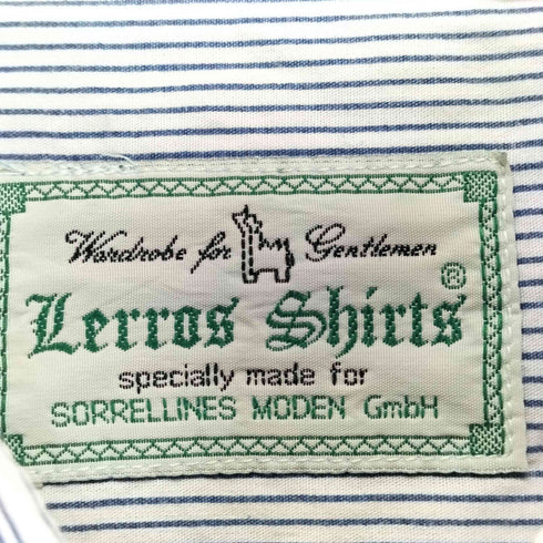 LERROS SHIRTS クレイジーパターン ストライプシャツ メンズ