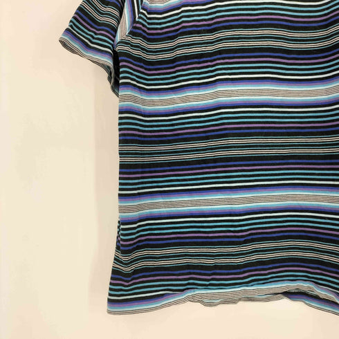 ステューシー Stussy 00S ボーダー ヘンリーネック S/S Tシャツ メンズ import:XL