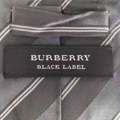 バーバリーブラックレーベル BURBERRY BLACK LABEL ホース刺繍 ボーダー ネクタイ メンズ