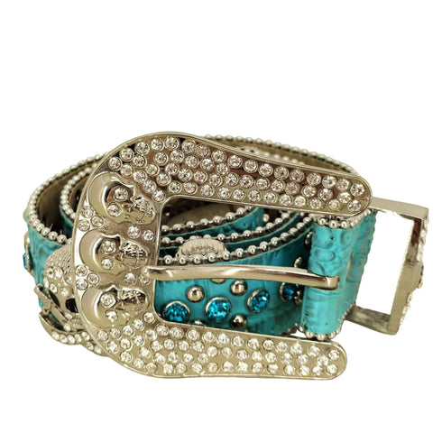 Hermetic Y2K Crystal Belt スカル スタッズ ラインストーン クリスタル ベルト メンズ M