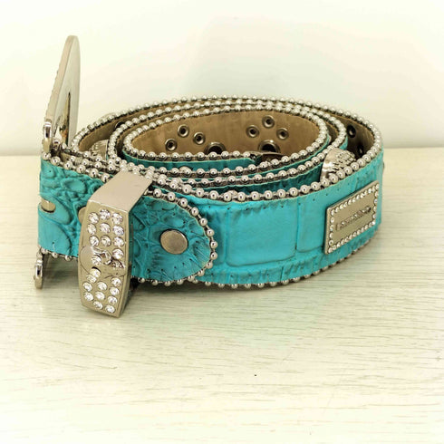 Hermetic Y2K Crystal Belt スカル スタッズ ラインストーン クリスタル ベルト メンズ M