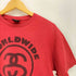 ステューシー Stussy WORLD WIDE SS LINK ワールド ワイド プリント S/S Tシャツ メンズ import:M