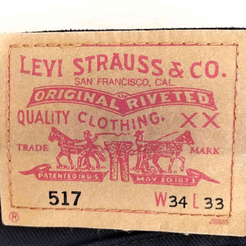 リーバイス Levis 00s 06年製 517-36 後染め ブラック ブーツカット デニム メンズ W34 L33