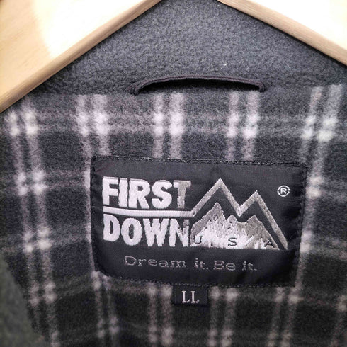 ファーストダウン FIRST DOWN 裏フリース 裾ドローコード 中綿 ジップアップ ジャケット メンズ LL