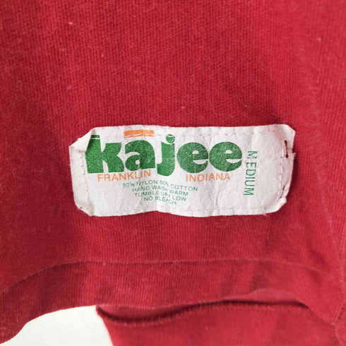80-90s Kajee 企業ロゴ VネックTシャツ メンズ JPN:M