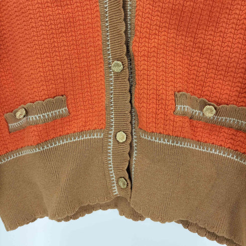 リリーブラウン Lily Brown バイカラーパフニットカーディガン レディース ONE SIZE