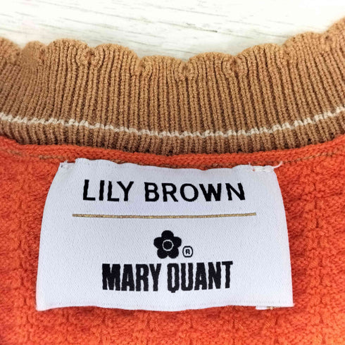 リリーブラウン Lily Brown バイカラーパフニットカーディガン レディース ONE SIZE