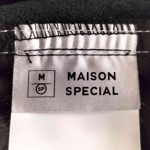 メゾンスペシャル MAISON SPECIAL ヴィーガンレザー ワイド テーパードパンツ レディース JPN:38