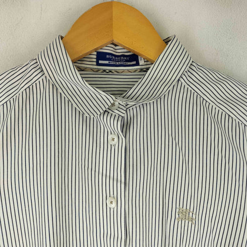 バーバリーブルーレーベル BURBERRY BLUE LABEL 切替え ストライプシャツワンピース レディース JPN:38